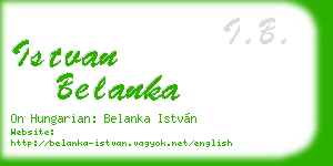 istvan belanka business card